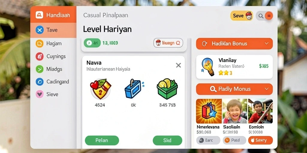 Screenshot menunjukkan tampilan awal yang menarik.